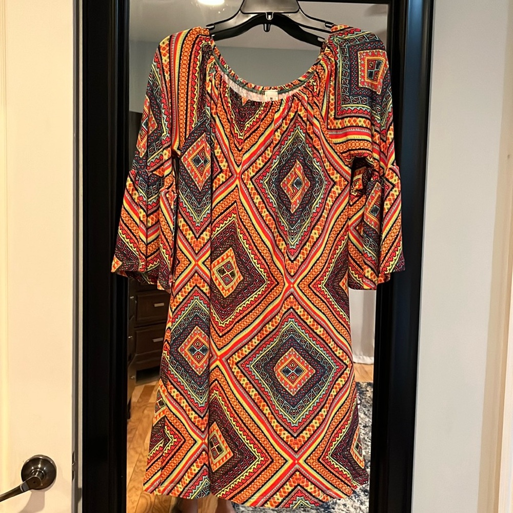 Size Large, multi colored dress